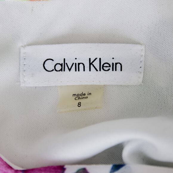 CALVIN KLEIN Floral watercolor Mini dress size 8 M - Picture 7 of 9